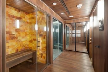 Wellness spa with sauna and steam room